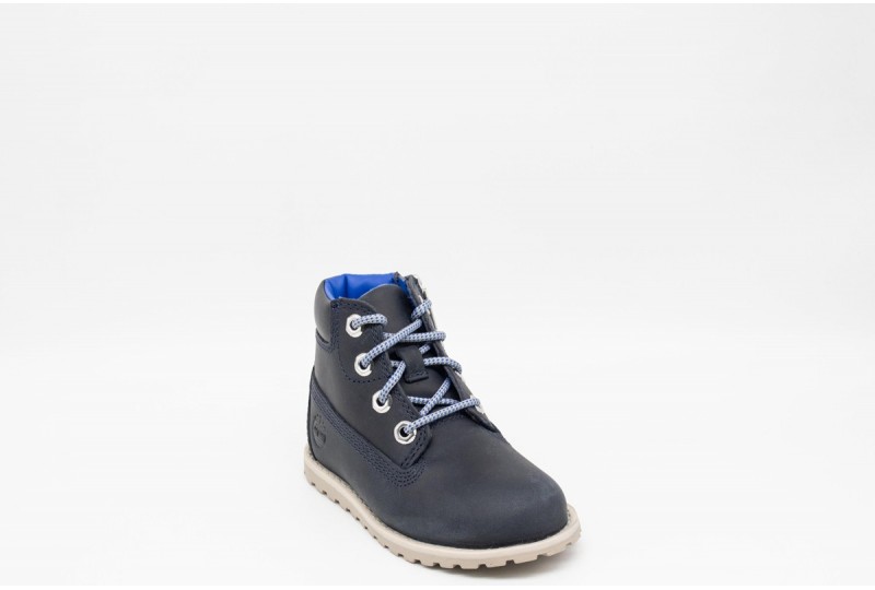 TIMBERLAND SCARPONCINO POKEY PINE 6 INCH DA BAMBINO DAL 20 AL 30 IN BLU MARINO