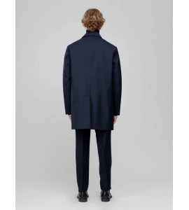 PAOLONI Spolverino in tessuto tecnico misto lana