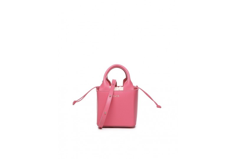 DATE CUBO BAG LEATHER FUCSIA