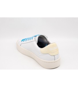 SUN68 STREET LEATHER BIANCO/BIANCO PANNA Sneakers uomo