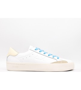 SUN68 STREET LEATHER BIANCO/BIANCO PANNA Sneakers uomo