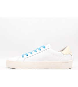 SUN68 STREET LEATHER BIANCO/BIANCO PANNA Sneakers uomo