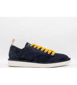 PANCHIC SCARPA ALLACCIATA P01 UOMO IN SUEDE NOTTE-GIALLO
