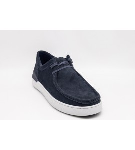 CLARKS COURTLITE SEAM SUEDE NAVY