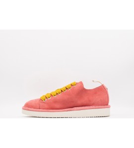 PANCHIC SCARPA ALLACCIATA P01 DONNA IN SUEDE FRAGOLA-GIALLO