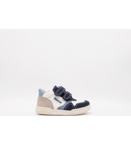 FALCOTTO Sneakers in pelle con dettagli in pelle scamosciata