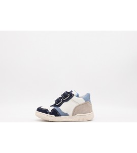 FALCOTTO Sneakers in pelle con dettagli in pelle scamosciata