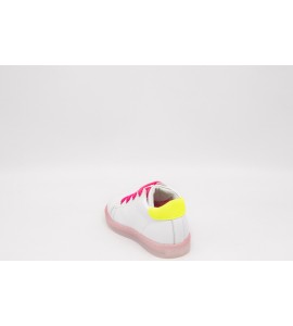 FALCOTTO Sneakers in pelle bimba inserti fluo