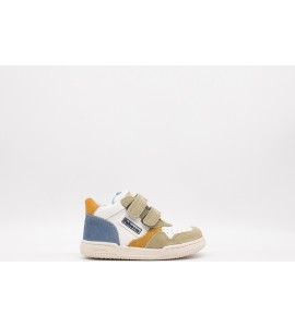 FALCOTTO Sneakers in pelle con dettagli in pelle scamosciata