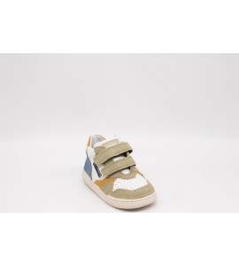 FALCOTTO Sneakers in pelle con dettagli in pelle scamosciata