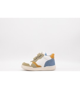FALCOTTO Sneakers in pelle con dettagli in pelle scamosciata