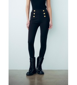 GAELLE Leggings A Vita Alta Nero