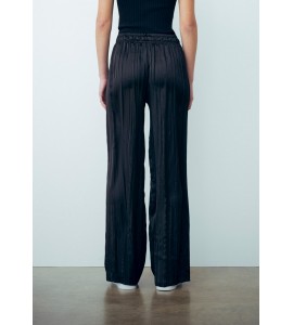 GAELLE Pantalone Lungo Plisse Nero