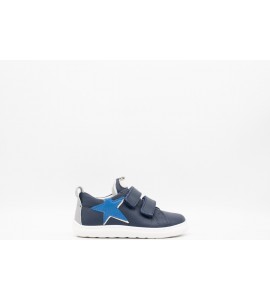 BALDUCCI Scarpe bimbo in pelle blu con stella azzurra