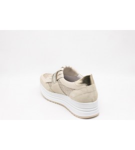 NERO GIARDINI Sneakers donna in suede, pelle e tela