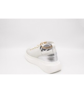 MELINE' BIANCO/ARGENTO Sneakers donna