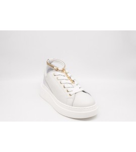 MELINE' BIANCO/ARGENTO Sneakers donna