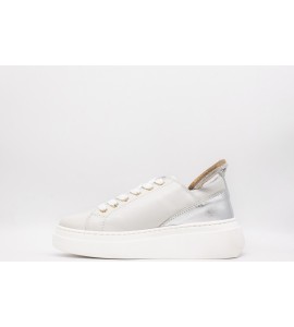 MELINE' BIANCO/ARGENTO Sneakers donna