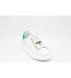 MELINE'GALAXY BIANCO/GREEN Sneakers donna