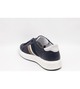 IGI & CO Sneakers in pelle da uomo blu-perla