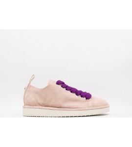 PANCHIC SCARPA ALLACCIATA P01 DONNA IN SUEDE ROSA CIPRIA-VIOLA PANSE'
