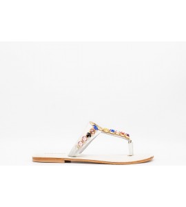 GAUDI' Sandali flat con strass