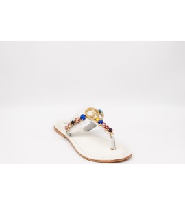 GAUDI' Sandali flat con strass