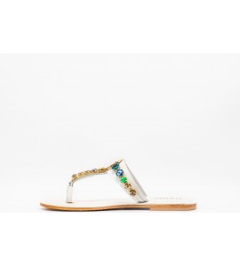 GAUDI' Sandali flat con strass