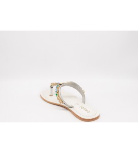 GAUDI' Sandali flat con strass