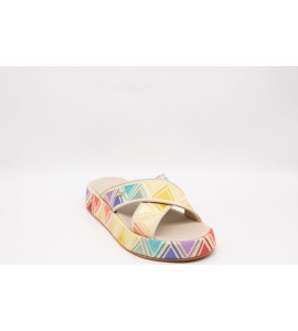 GAUDI' Sandalo canvas multi