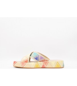 GAUDI' Sandalo canvas multi
