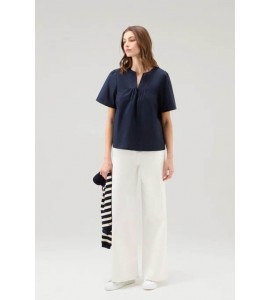 WOOLRICH Blusa in popeline di puro cotone