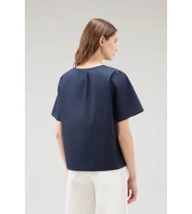 WOOLRICH Blusa in popeline di puro cotone