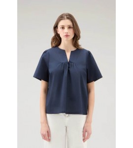 WOOLRICH Blusa in popeline di puro cotone