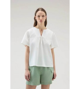 WOOLRICH Blusa in popeline di puro cotone