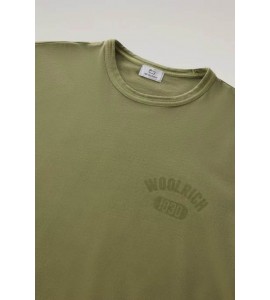 WOOLRICH T-shirt tinta in capo in puro cotone