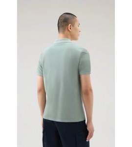 WOOLRICH Polo Mackinack tinta in capo in piqué di cotone elasticizzato