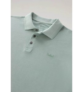 WOOLRICH Polo Mackinack tinta in capo in piqué di cotone elasticizzato