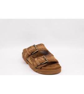 MOU Low bio sandal two buckles monochrome