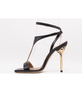 WO MILANO Sandalo donna nappa nero