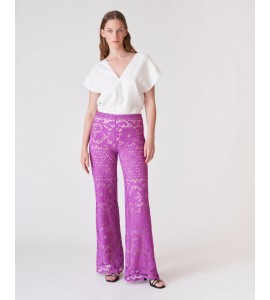 JUCCA Pantalone zampa in pizzo