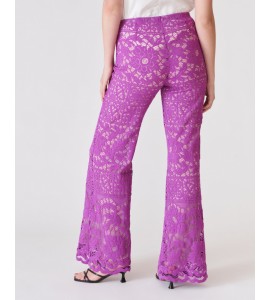 JUCCA Pantalone zampa in pizzo