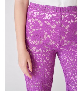 JUCCA Pantalone zampa in pizzo