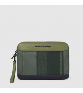 PIQUADRO Pochette porta ipad®mini in tessuto riciclato