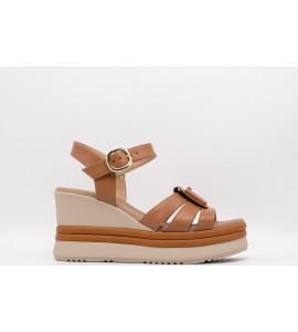 NERO GIARDINI Zeppa in pelle