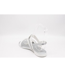 PATRIZIA PEPE Sandalo econappa bianco-silver