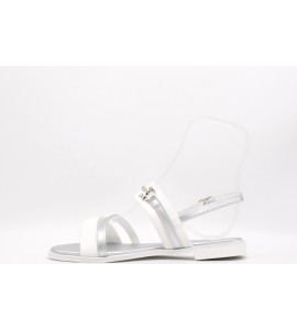 PATRIZIA PEPE Sandalo econappa bianco-silver