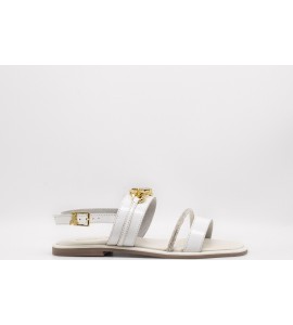 PATRIZIA PEPE Sandalo in pelle bianco