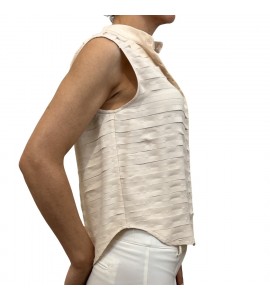 GRIFONI camicia Smanicata Balzine Ricamate