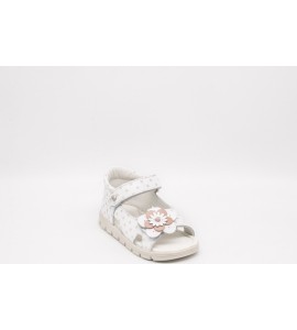 FALCOTTO Sandaletto bimba Mirard white-cipria